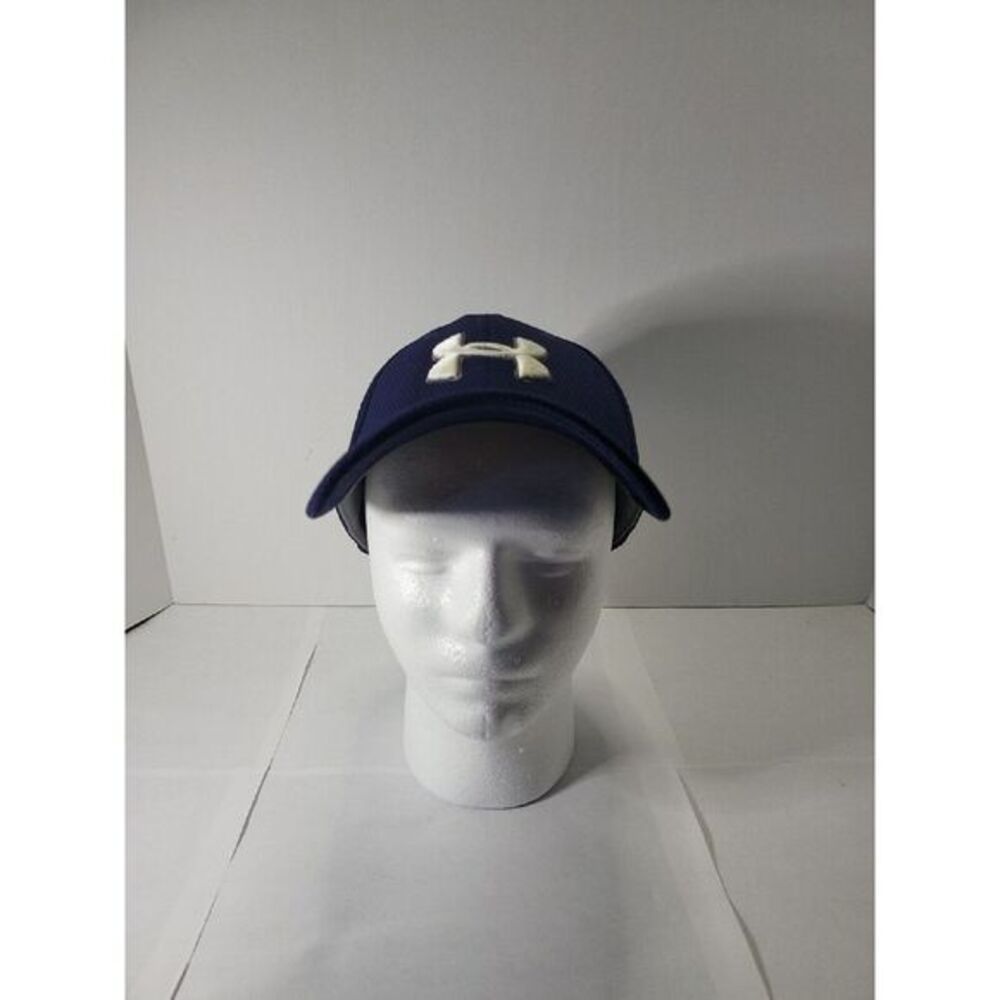 UA Under Armour Men's Golf Fitted Cap Hat Blue Gray Embroidered Size LG/XL